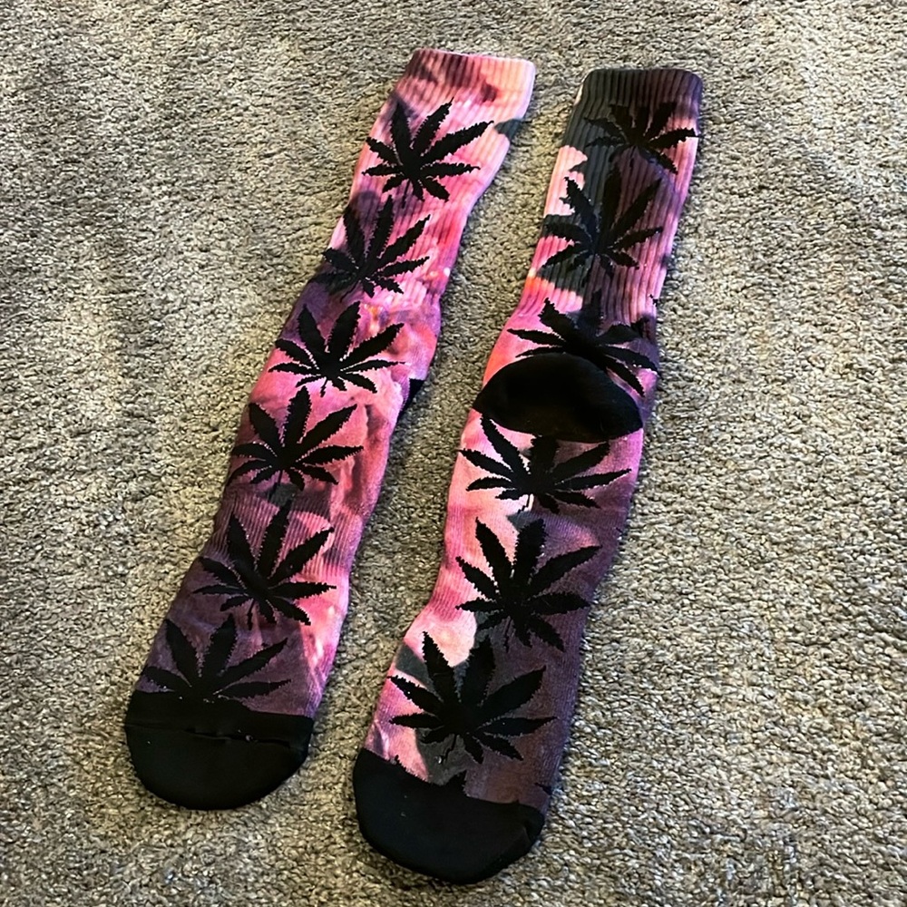 NWOT woman’s HUF Pink Tie-Dye socks